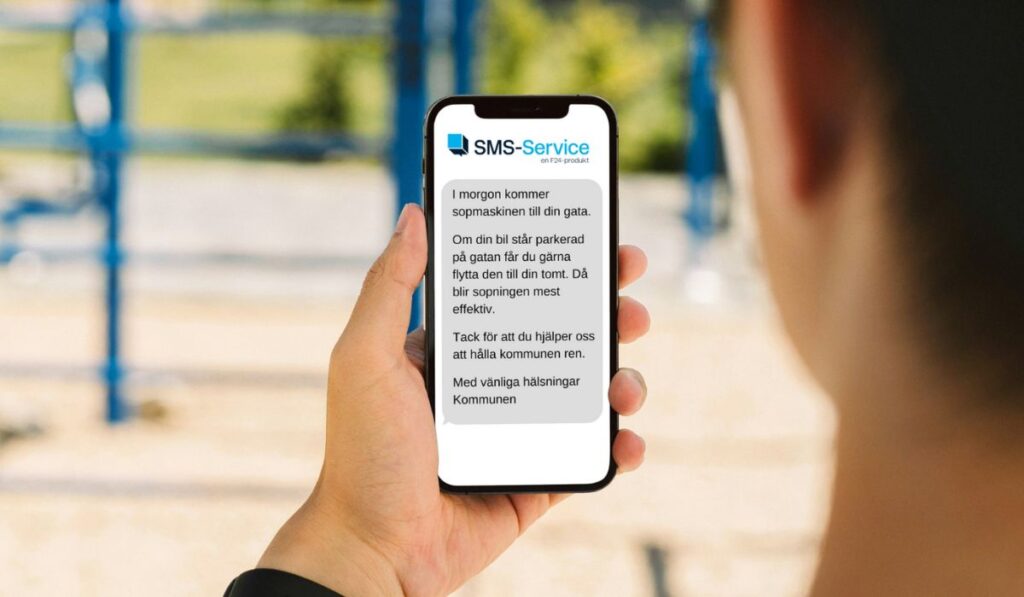 gatusopning sms