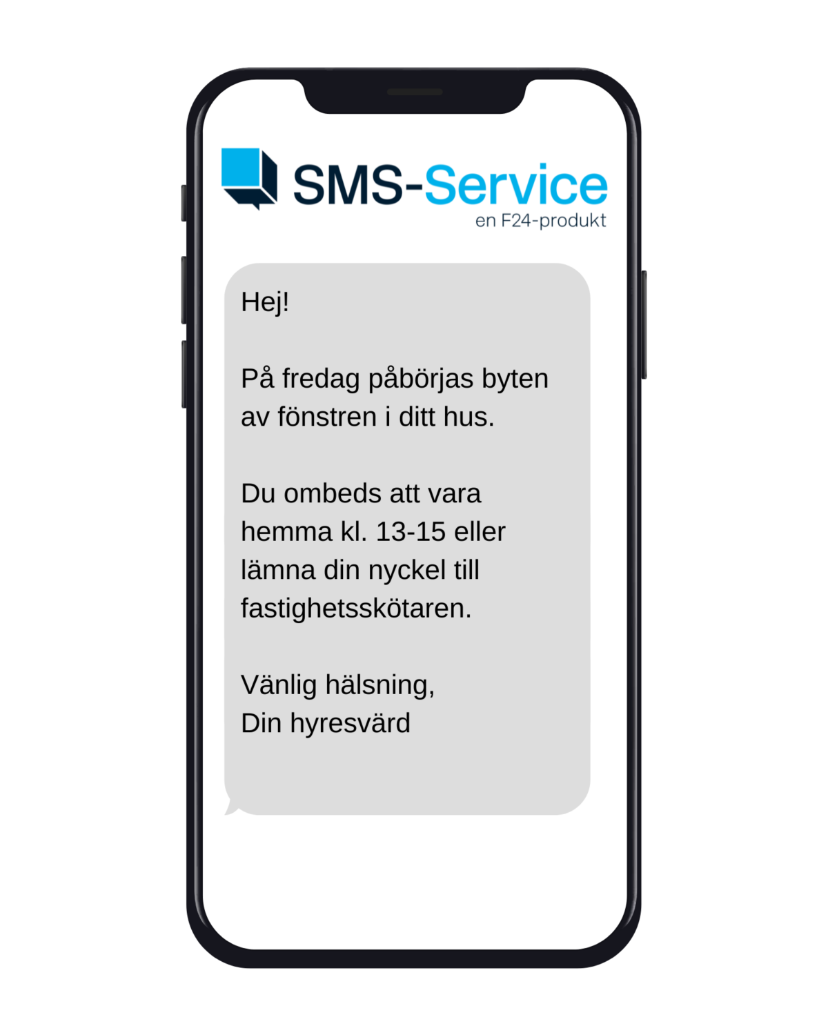 sms exempel bostadsföretag